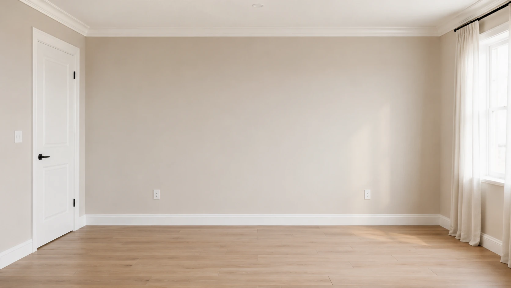Empty room before fitted wardrobe design
