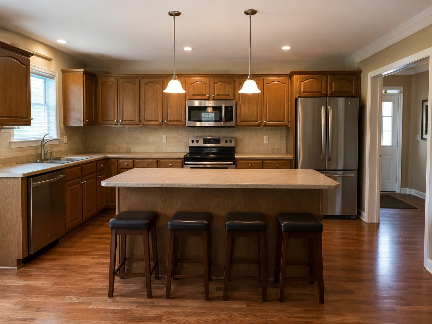 Kitchen before cabinetry redesign