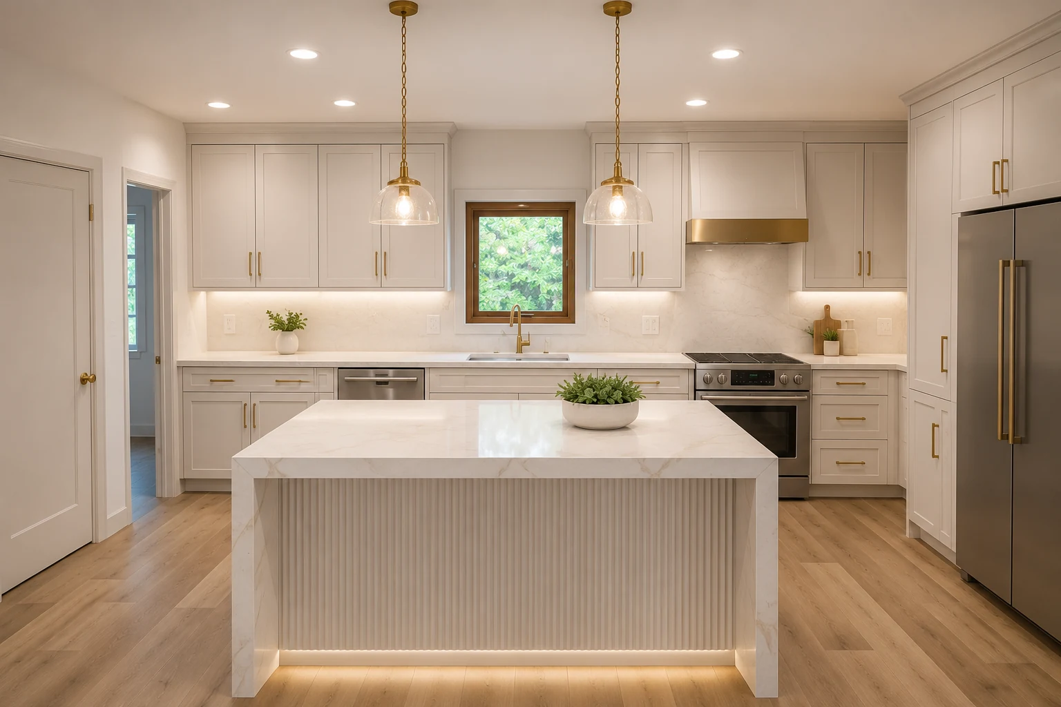 Bright modern custom kitchen cabinetry