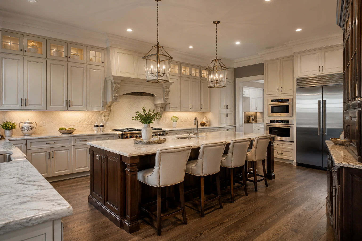 Traditional luxury custom kitchen cabinetry