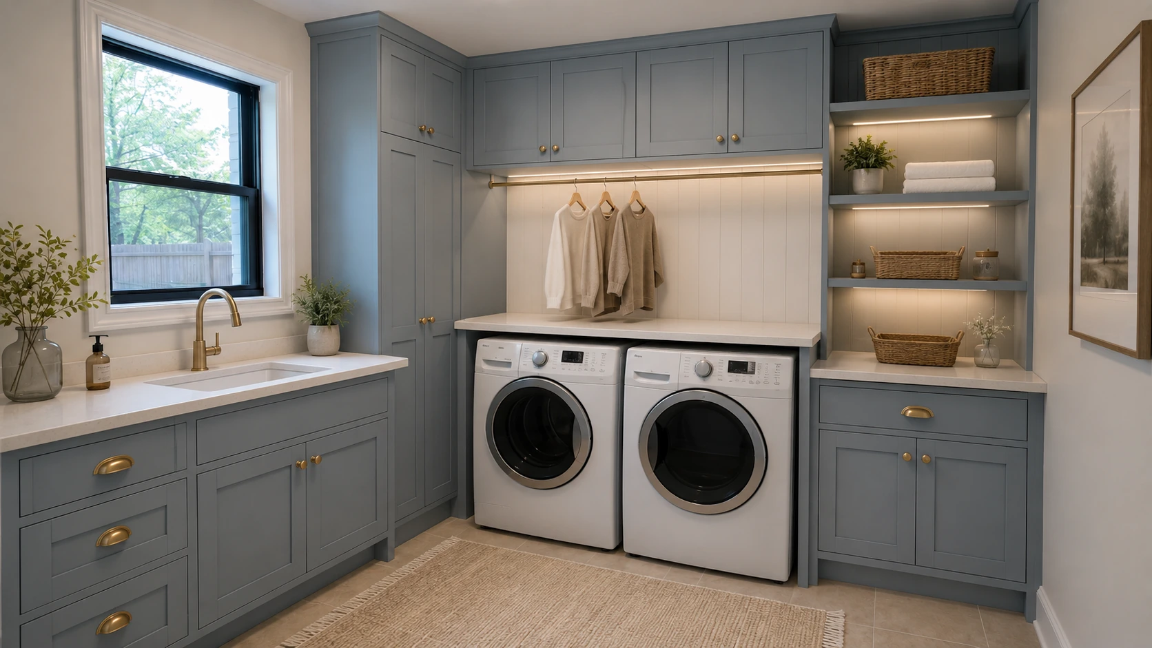 Laundry room after