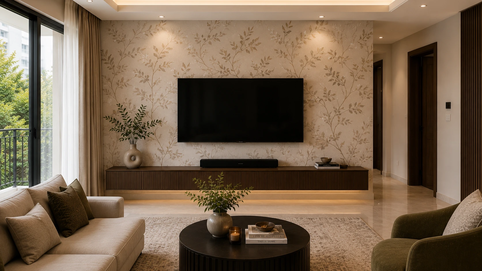 Living room after